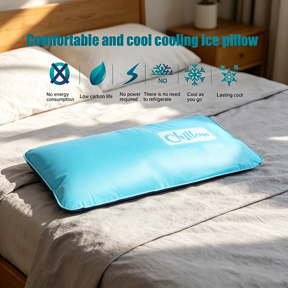 Cooling Pillow Gel Cooling Mat and Cooling Pillow Sleeping Pad Easy-to-Use Summer Cool Pillows Cold Pillow for Kids Students view 5