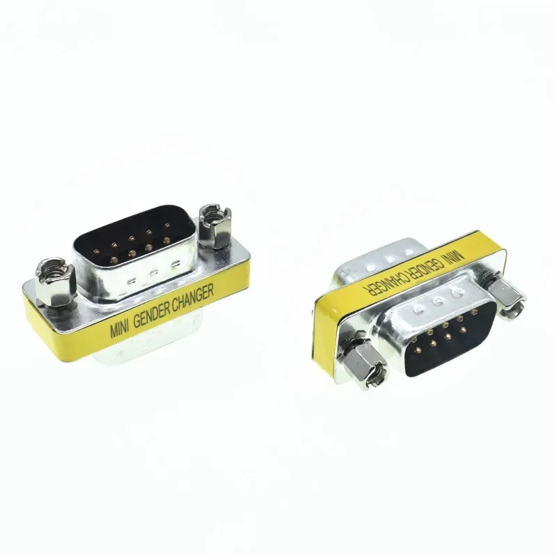 DB9 9Pin D-Sub Connectors Mini Gender Changer Adapter RS232 Serial Connector Male To Male Female To Female Female To Male