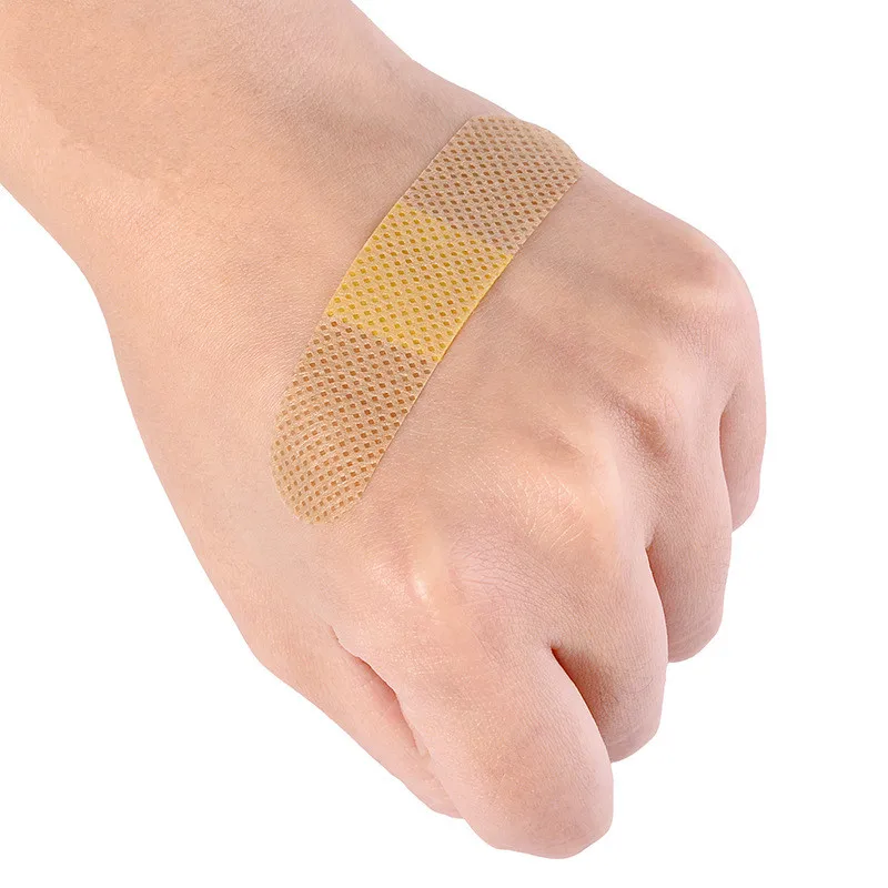 100pcs Bandage Aids Waterproof Breathable Cushion Adhesive Plaster Wound Hemostasis Sticker Band First Aid