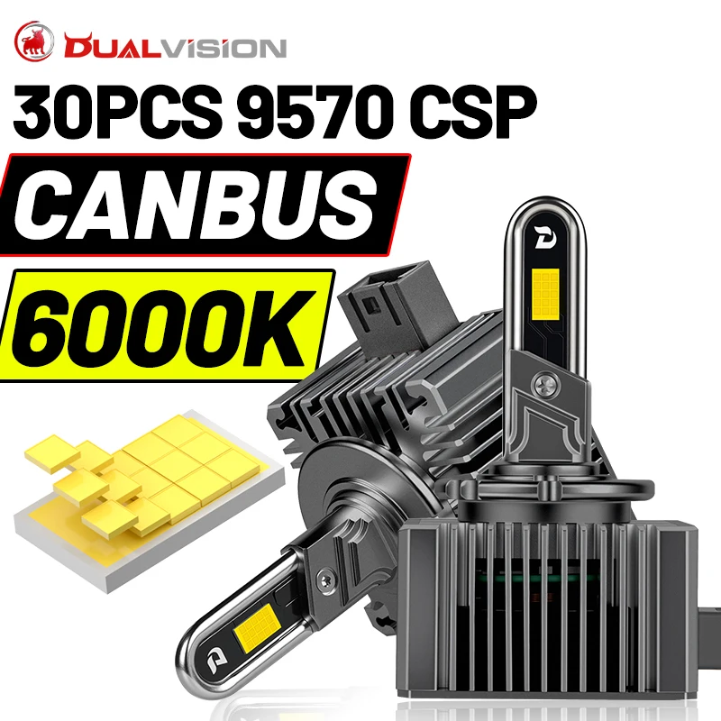 

D SERIES D1S LED Car Headlight HID Bulbs D2S D3S D4S D5S D8S Turbo Fan 6000K D1R D2R D3R D4R Auto Lamp CANbus No Error Plug&Play