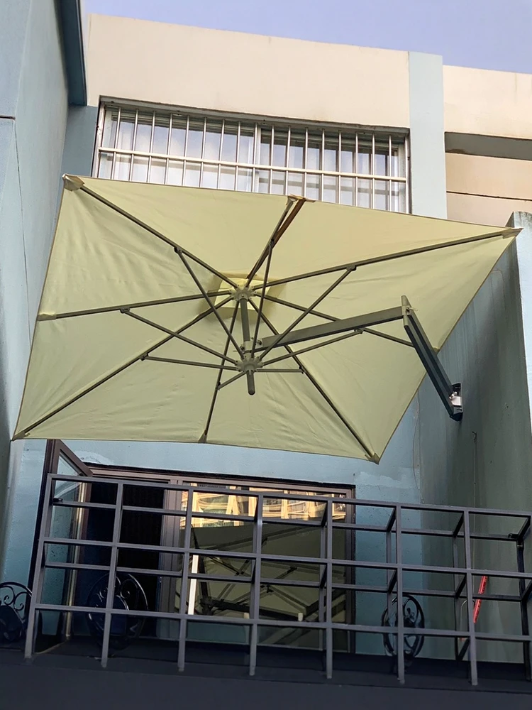 

Складной зонт для улицы, подвесной зонт для уличной террасы, настенный зонт для балкона, телескопический вращающийся зонт от солнца для дома, настенная подвеска