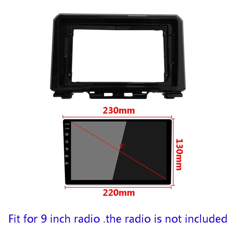 9 Inch Car Radio Frame Kit For SUZUKI Jimny 2018+ Auto Stereo Dashboard Plastic Panel Fascia Mounting Bezel Faceplate