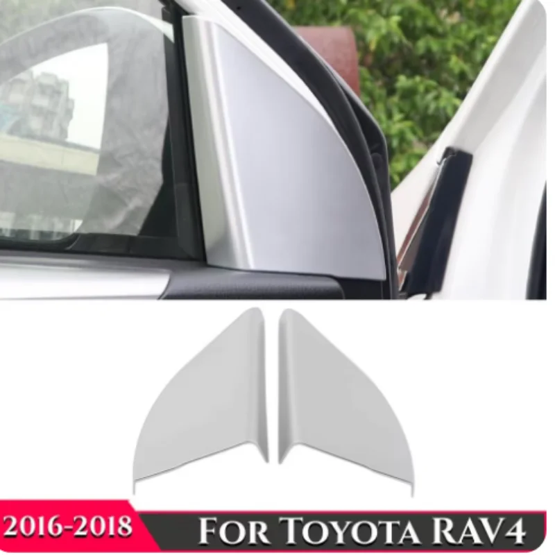 

For Toyota RAV4 RAV 4 2016 2017 2018 Styling Accessories ABS Matte Car Interior A-pillar Speaker Horn Ring Cover Trim Shell 2pcs