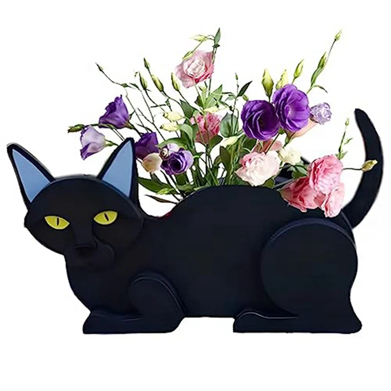 

AEE8-Cat-Planter, горшок для растений, кошачьи горшки для комнатных/наружных растений, цветочный горшок для кошек, садовый подарок для любителей домашних животных, синий кот
