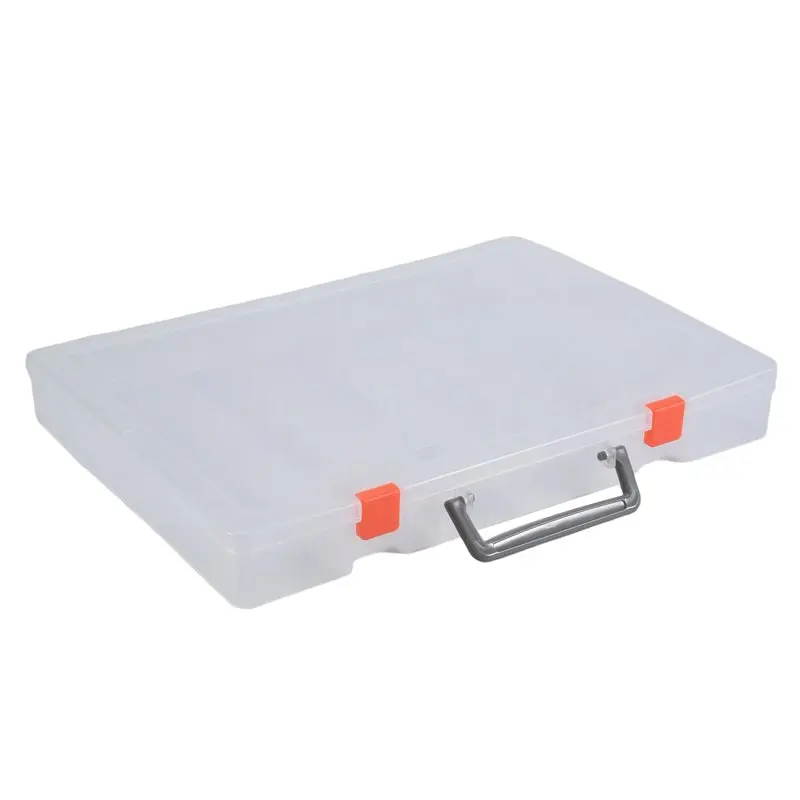 5X Large 48 Grids Plastic Organizer Box With Adjustable Dividers,Craft Storage Organizer, Tackle Box,Transparent