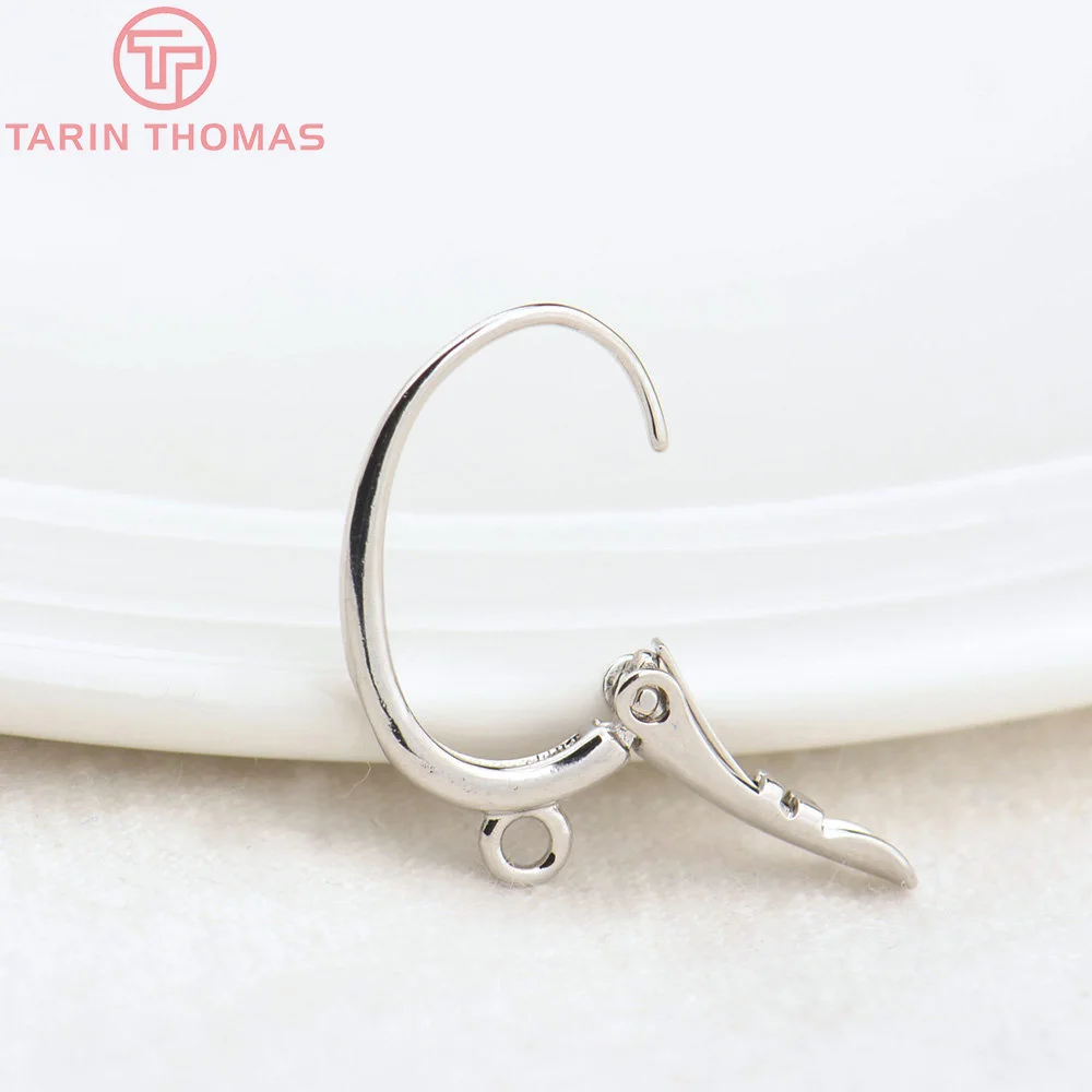 (2219)6個12 × 20ミリメートル24 18kゴールドカラー真鍮楕円形のイヤリングクリップイヤリングフープ高品質ビーズメッキコネクタ