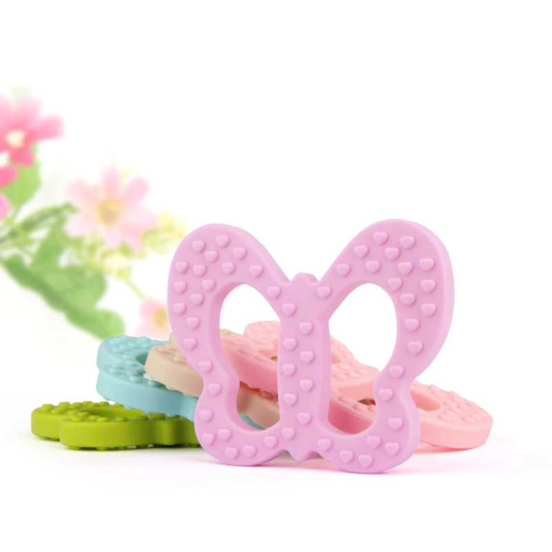 

Chenkai 10pcs Butterfly Silicone Teethers BPA Free DIY Baby Chewing Pendant Nursing Sensory Teething Pacifier Dummy Jewelry Toys