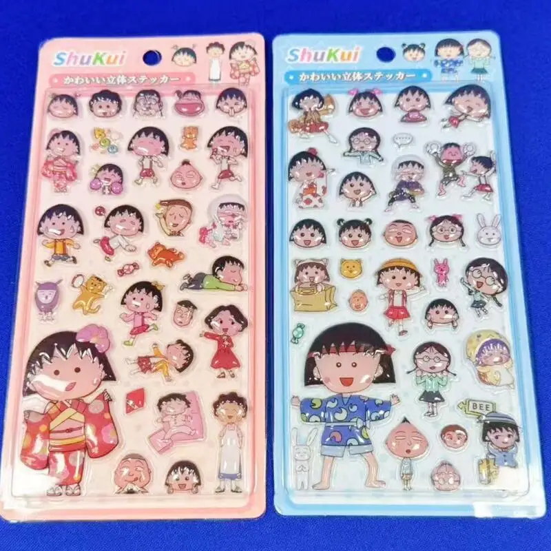 Pegatinas Creativas de la Serie Animada Chibi Maruko-Chan, para Decorar Carteras, Fundas de Teléfono, Cuadernos, Regalo Kawaii para Niñas