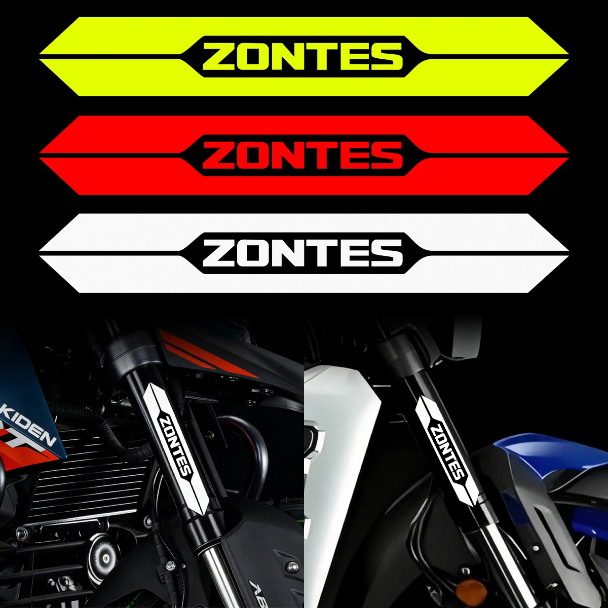 

For Zontes 368G 703 RR C 125 703 F Reflective Motorcycle Stickers Moto Scooter Body Fork Shock absorber Vinyl Accessories Decals