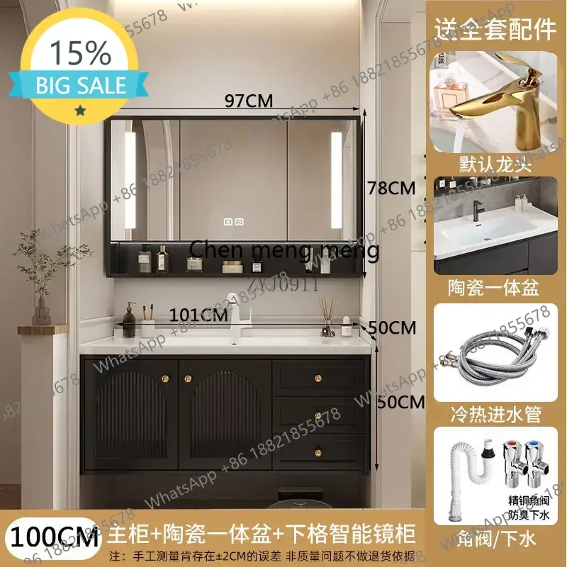 

L07 Шкафы для документов Настенная полка Роскошный шкаф для ванной комнаты Кухонный умывальник Компактная раковина под раковиной Комплект мебели для туалета Armadiett