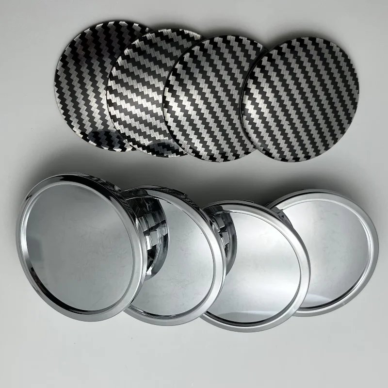 

4pcs/lot 75mm Carbon Fibre Wheel Center Caps Hub Car Rims Replace Dust-proof Cover Hubcaps Auto Styling Accessories