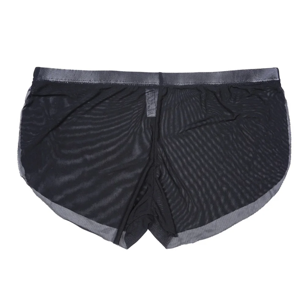 شبكة ملخصات الملابس الداخلية السروال Homewear حريري لينة الرجال جذوع ملابس داخلية كاجوال السلس شبكة L-XL ملابس خاصة السراويل #4