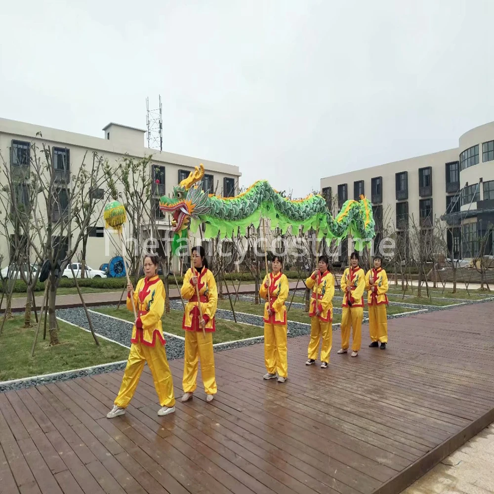 7meters DRAGON DANCE  Costume CHINESE Spring Day Party Decoration National Culture Silk Folk Festival Celebration Stage Props