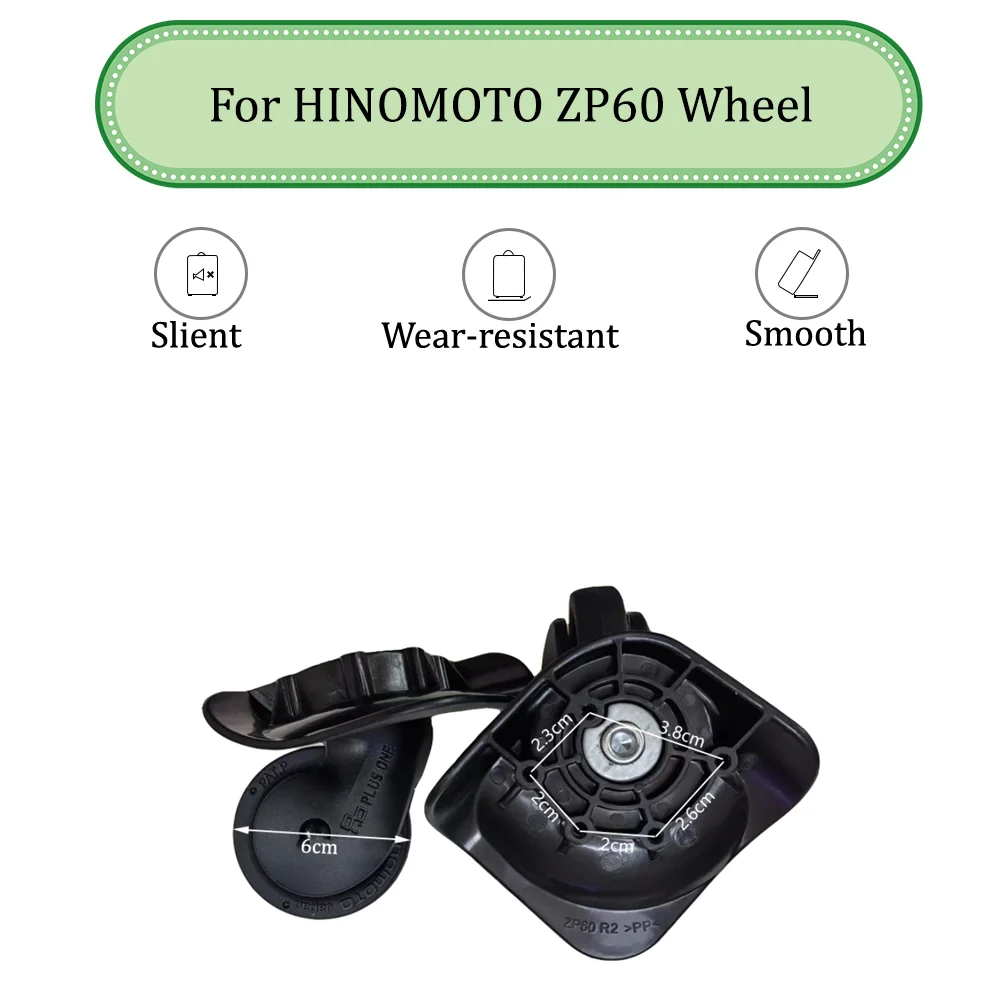 For HINOMOTO ZP60 Universal Wheel Replacement Suitcase Silent Smooth Shock Absorbing Durable Convenient Accessories Caster Wheel