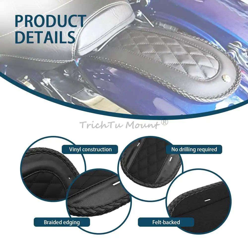 Copri bavaglino parafango posteriore in pelle per moto Harley Touring Electra Glide Road King FLHT FLTR FLHX 2008-2018