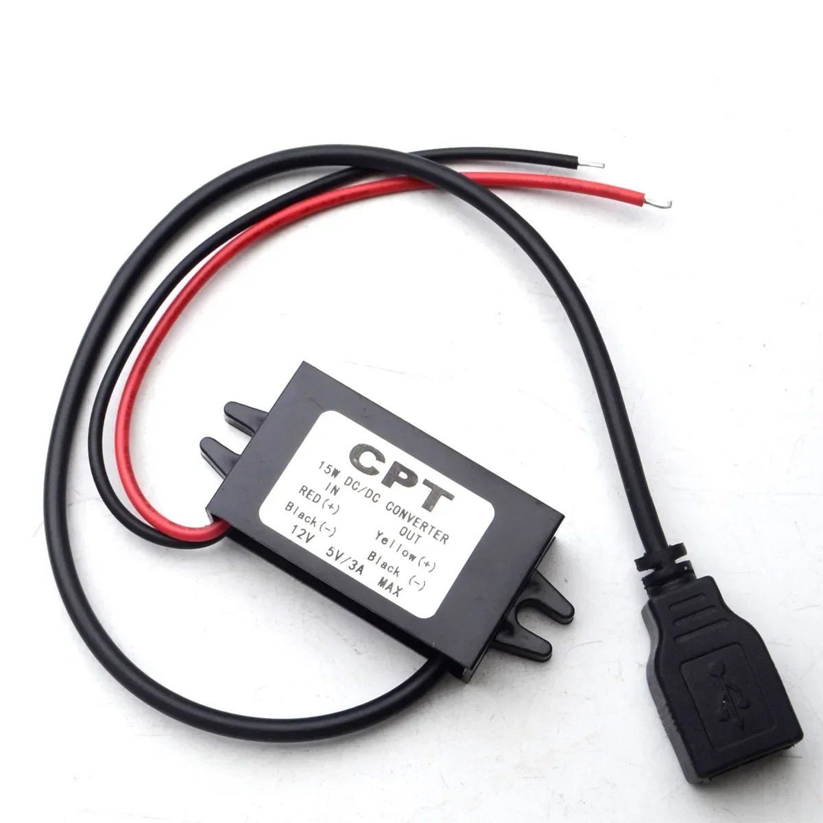 Car Power Converter DC-DC 12V to 5V 3A 15W Micro Mini USB Step Down Voltage Power Supply Output Adapter Low Heat Auto Protection