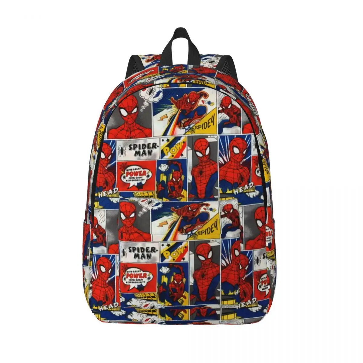 Custom Superhero Canvas Backpack for Men Women School College Student Bookbag Fits 15 Inch Laptop Spider Man Collage Bags