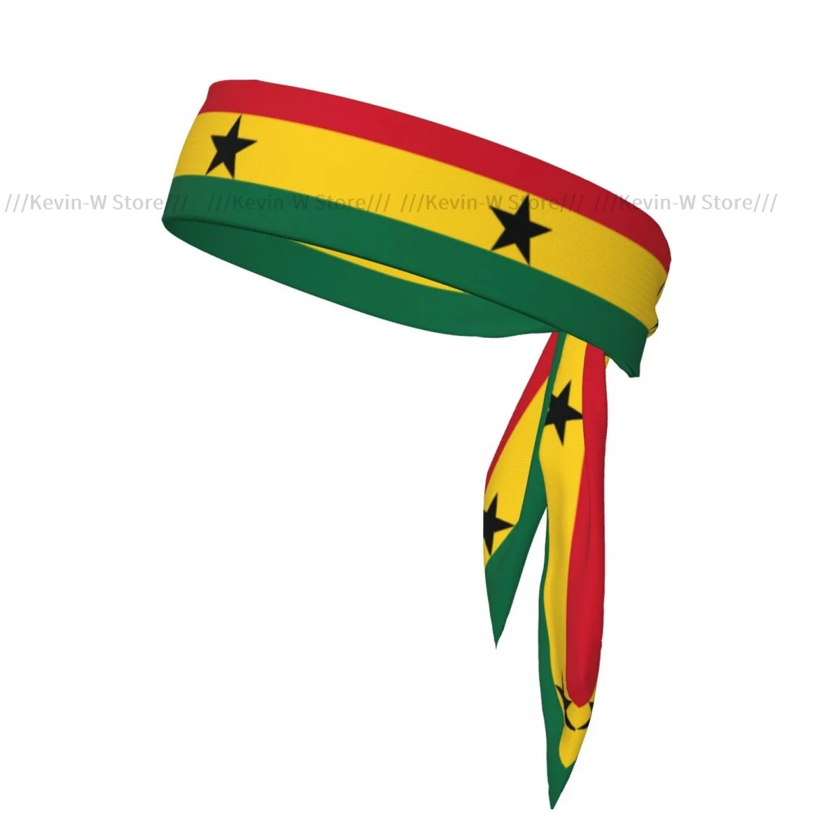 Ghana Flag Bandanas Hairband Head Tie Sports Headband for Running Tennis Karate Athletics Brief Style