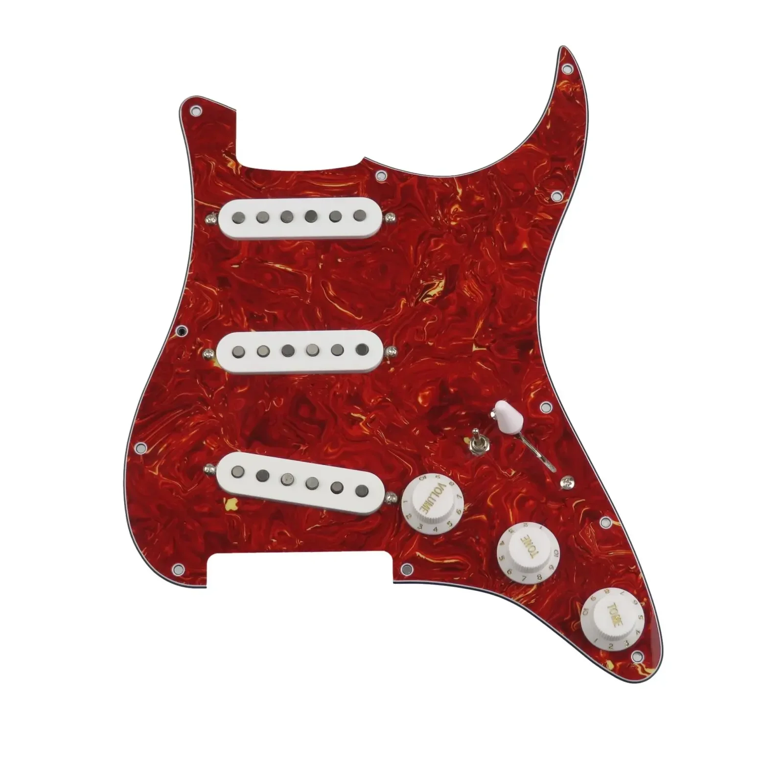 Loaded Prewired Guitar Pickups SSS 60s Style single coils Alnico 5 Pickups 7-Way wiring pickguard