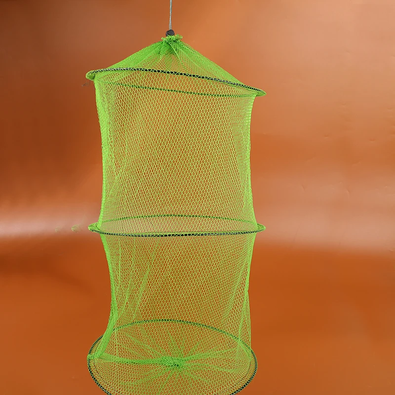 Simple Small Fish Guard Nylon Cloth 3 Layers Small Mesh Cloth Bag Net Bag Round Outdoor Foldable Cast Net