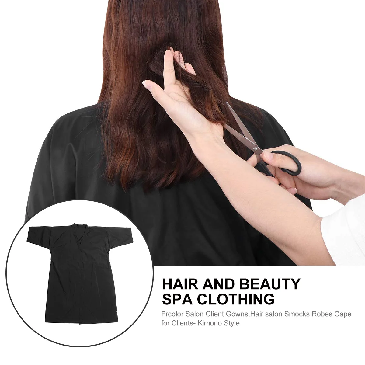 

Long Lasting Spa Gown Beautiful And Practical Salon Costume Easy Wear Take Off Comfortable Bathrobe Black