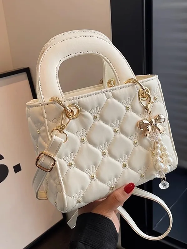 

Женская сумка через плечо Ele, модный дизайн, осенне-зимняя сумка с ромбовидным узором, мягкая сумка из искусственной кожи, сумка на плечо