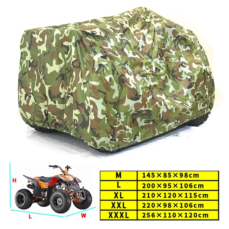 All Size Beach ATV Camouflage Protective Covers Quad Scooter Motorbike Rain&Waterproof Covers Anti-UV 4-wheel Motor Bike Cover