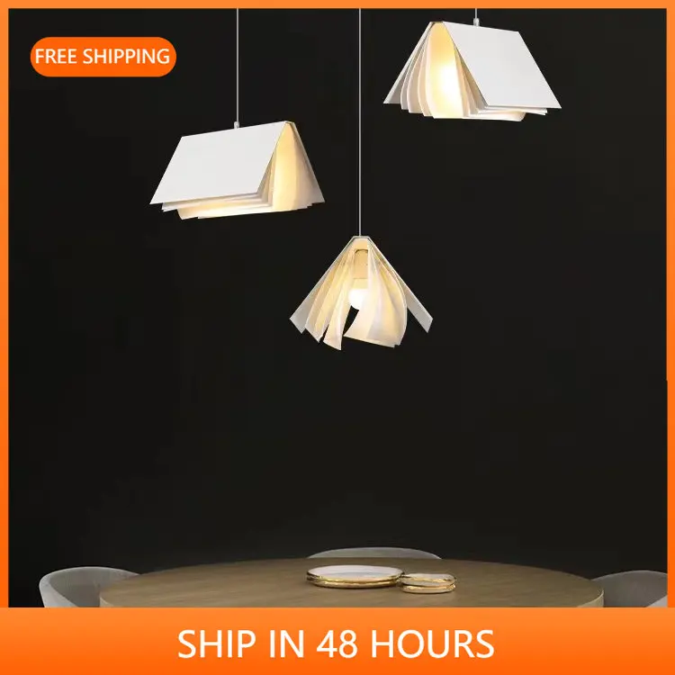 nordic book pendant light for study room bedroom library desk pendurado lampada decoracao do teto iluminacao moderna decoracao de leitura 01