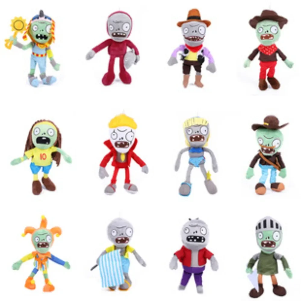 45types Plants Vs. Zombies Cartoon Plush Toys Anime Pvz Zombie Series Plushs Stuffed Dolls Decorate Children\'s Christmas Gifts