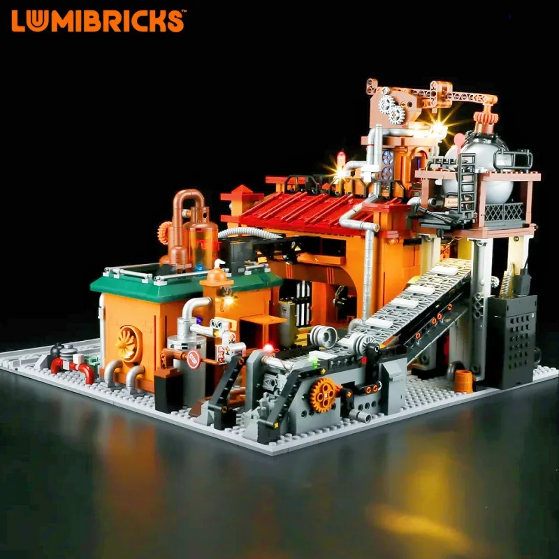Lumibricks Steam Punk Slow Poke Model Retro Ore Factory Architectural Splicing Toys Assemble Bricks Block Street Scene Puzzle