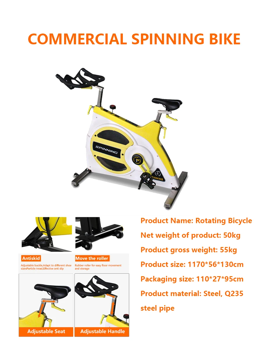 

Commercial spinning bike, home fitness bike, bicycle exercise equipment, weight loss and fitness equipment