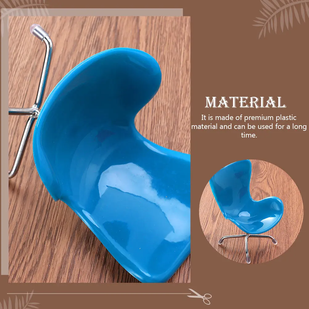 

2 Pcs Mini Furniture Miniture House Decorations Equipment for Dollhouses Miniature Chairs Plastic