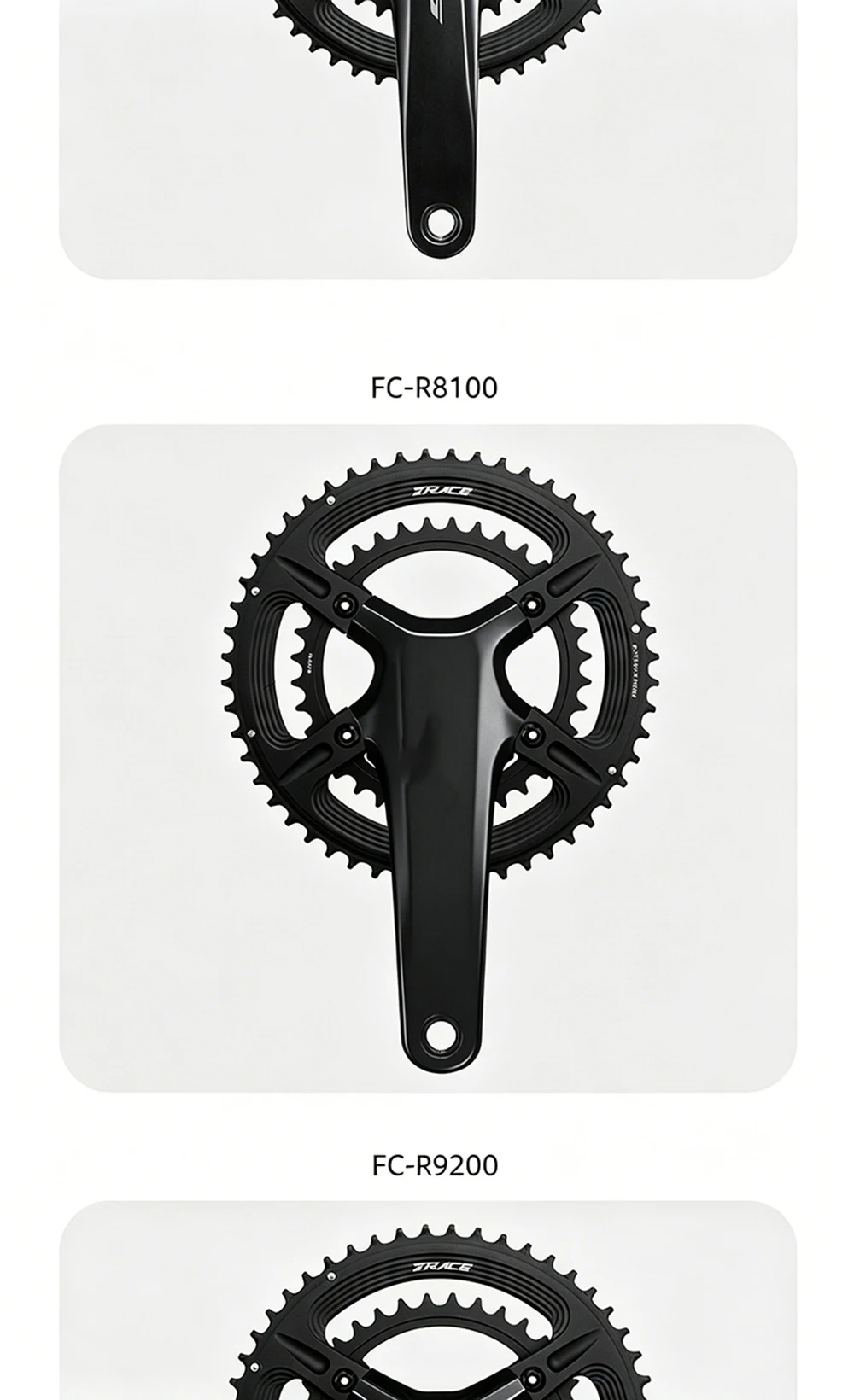 ZRACE Asymmetrisches Kettenblatt für Rennräder 110BCD 4-Bolzen, 105 FC-R7000 / ULTEGRA FC-R8000 / DURA-ACE FC-R9100, 50-34T 52-36T 53-39T – Detail 10