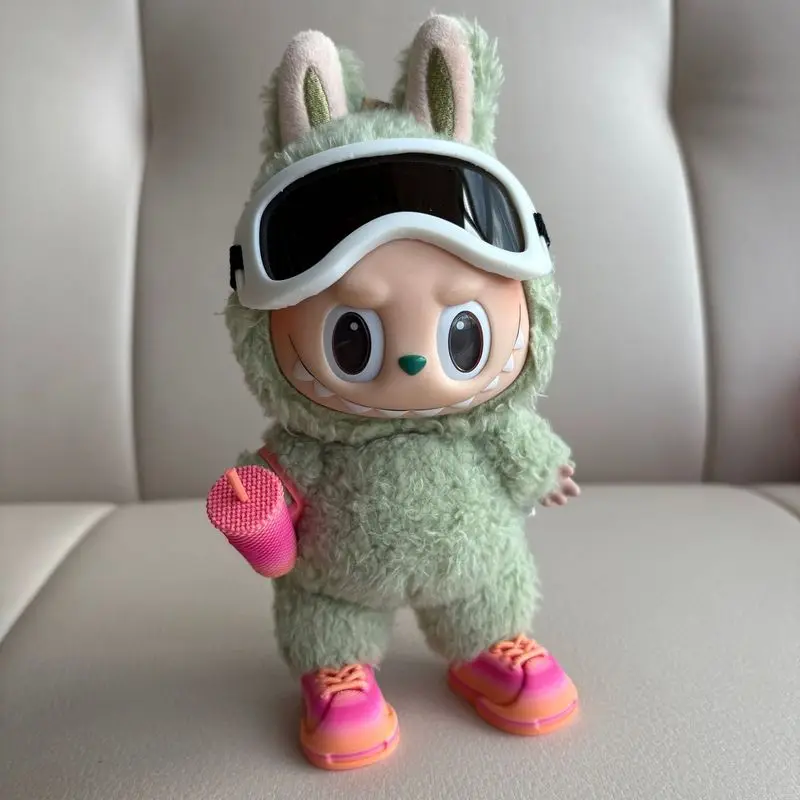 

New Labubu Skiing Glasses Accessories Set 17cm 3d Printed Fashion Decorations Dolls & Accessories Toy Hobbies