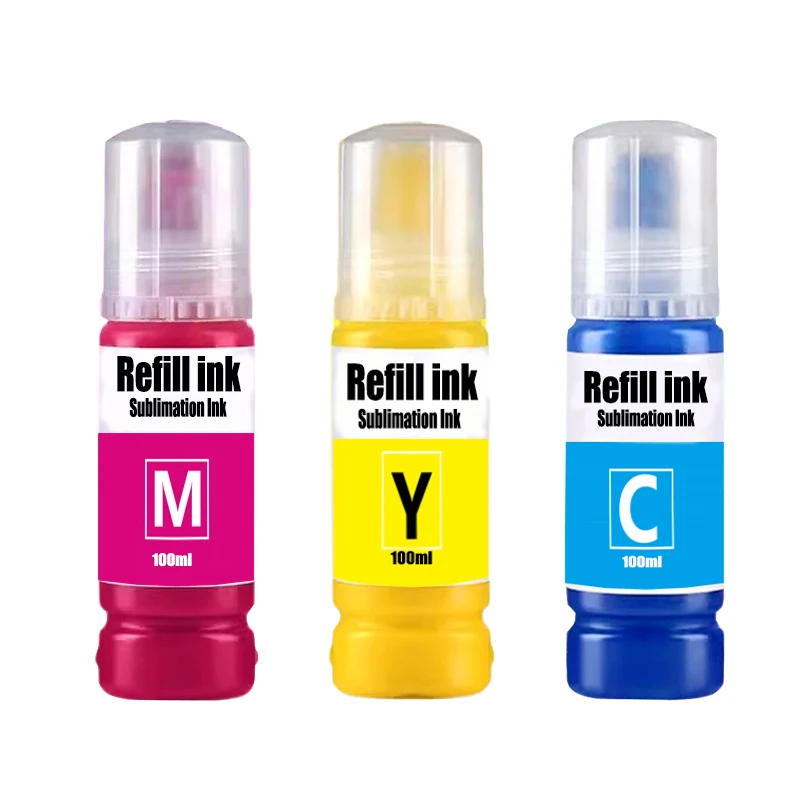 Cartucho de tinta de sublimação 100ml para impressoras Epson ET-2720 ET-2760 4700 4760 1500 WF3620 WF3640 WF7610 WF7620 WF7710 WF7720 F500