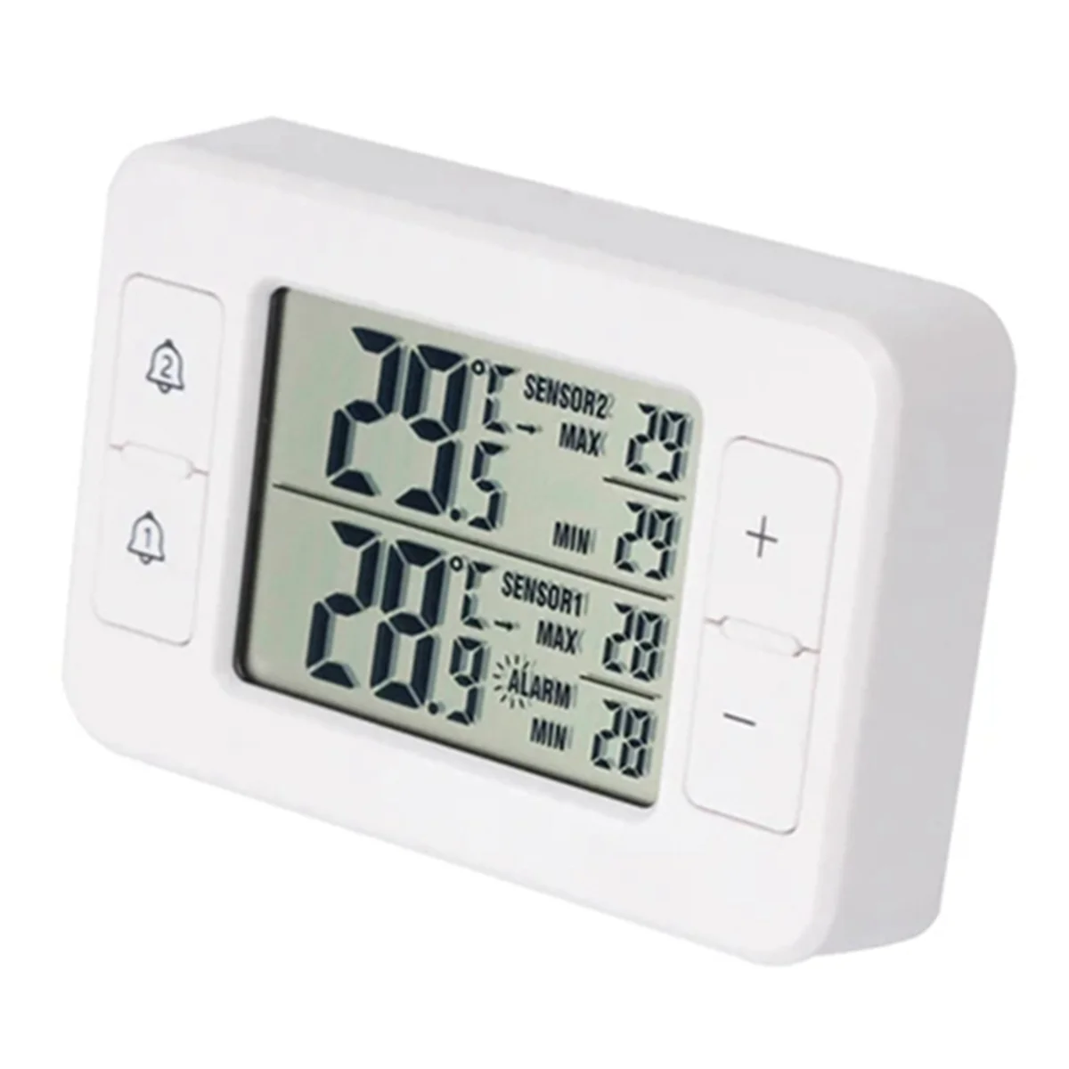التكنولوجيا الجديدة نقل لاسلكي ميزان الحرارة LCD إنذار رقمي الثلاجة الفريزر استشعار درجة الحرارة الإلكترونية داخلي في الهواء الطلق
