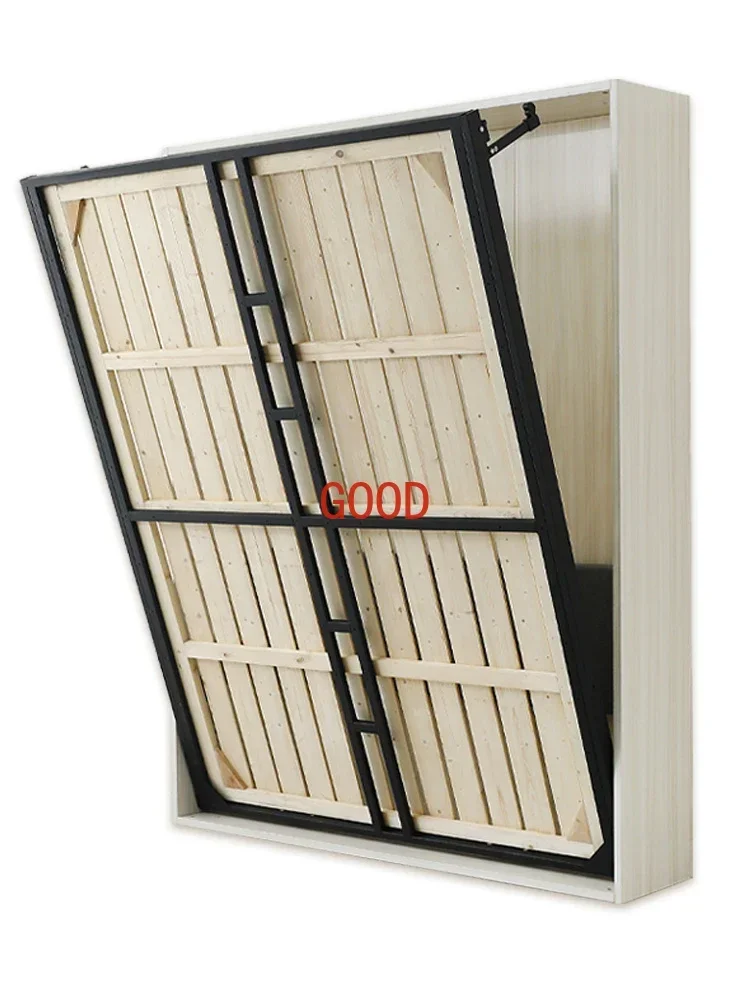 Niewidoczne łóżko Wzmocnione lite drewno Akcesoria sprzętowe Podwijana i opuszczana kryta do nauki