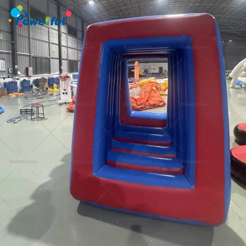 Indoor Inflatable Ninja Course Obstacle Adventure Park Parkour Park Slackline Inflatable square Obstacle Ninja Warrior for Sale