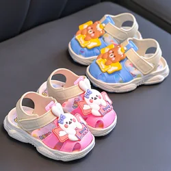 Sandalsymshoesslippers per bambini Soft Anti-Skid Cartoon DIY Design Hole Baby muslimah Mujer 2024 Tendencia