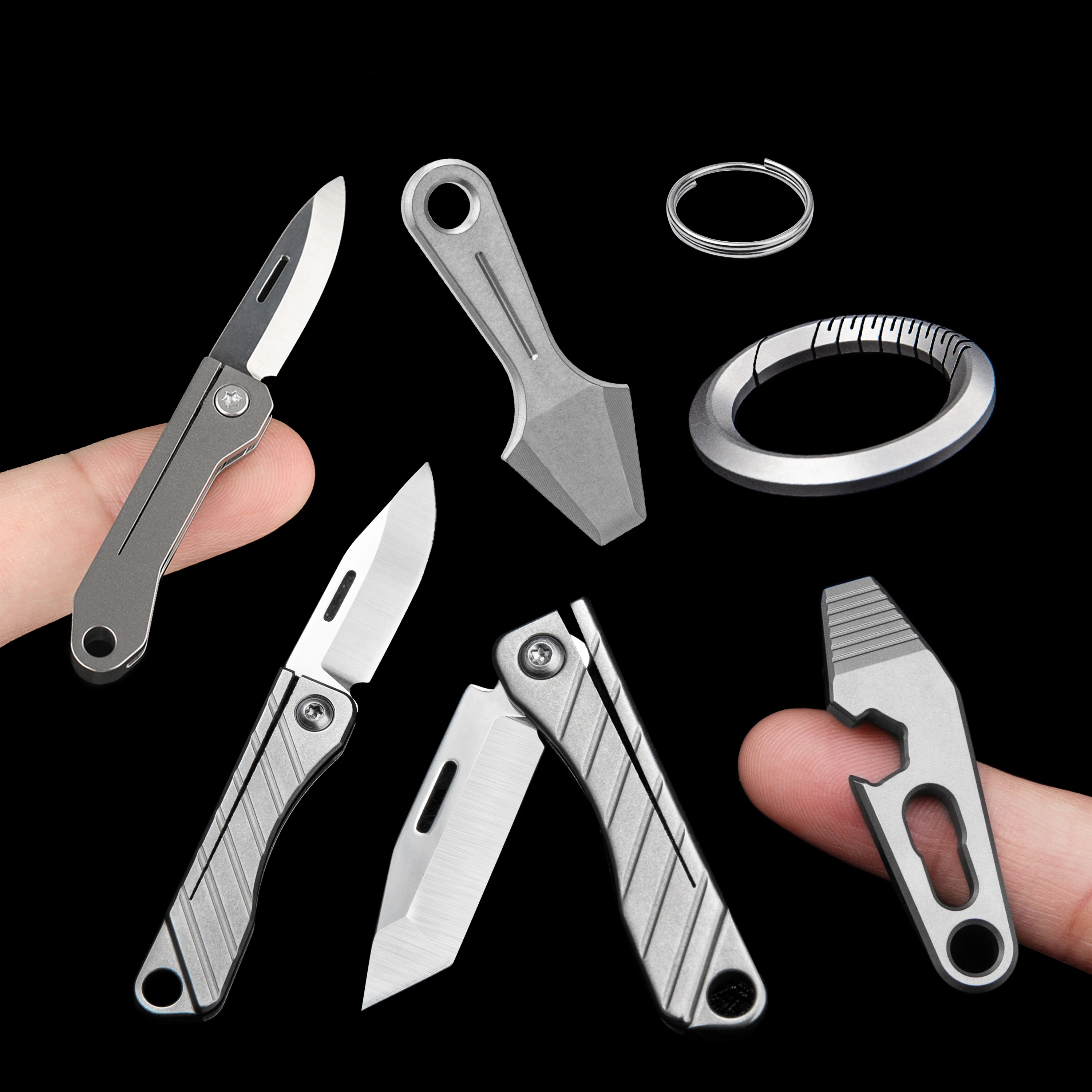 

Multiple Styles Functionality Key Chain Combination Mini Pry Bar Pocket Knife Screwdriver Multifunctional EDC Tool