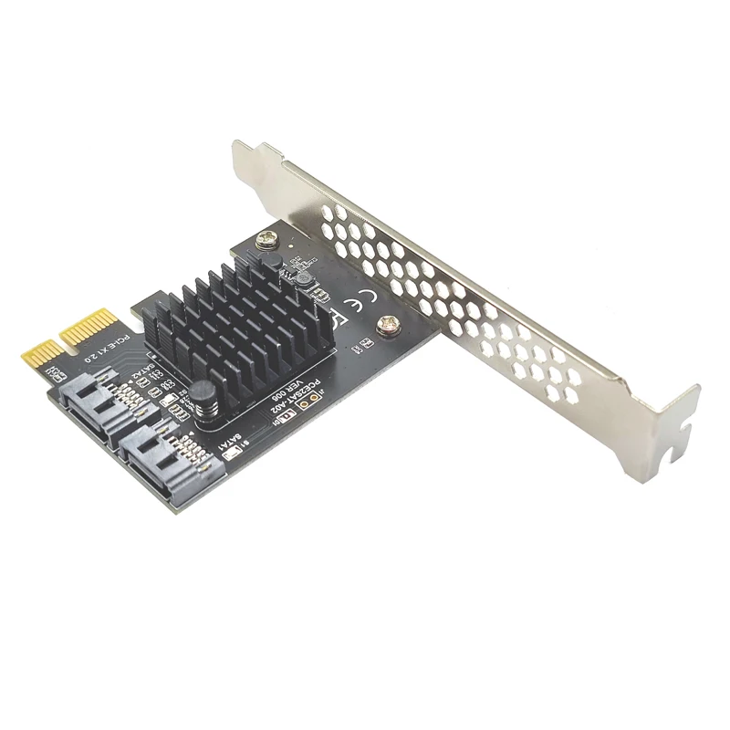 PCI-E SATA 1X 4X 8X 16X การ์ด PCI-E PCI Express ไปยัง SATA 3.0 2 พอร์ต SATA III 6Gbps อะแดปเตอร์ขยายบอร์ด ASMedia 1061 ชิป