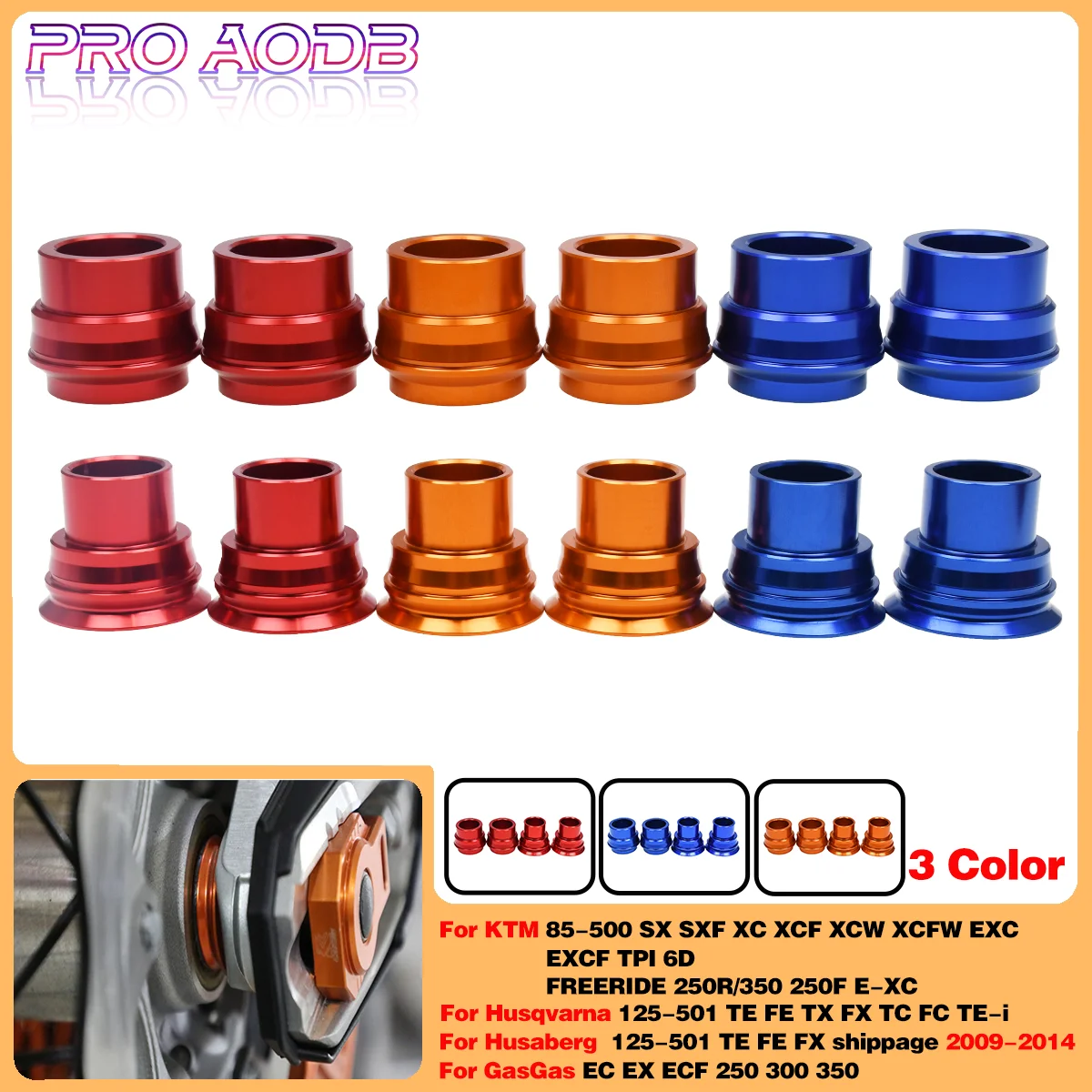 Rear Wheel Hub Spacer For Husqvarna TE FE FX GasGas EC ECF For KTM SX SXF XCF EXC EXCF XCW XCF-W SMR FREERIDE 250R/350 250F E-XC
