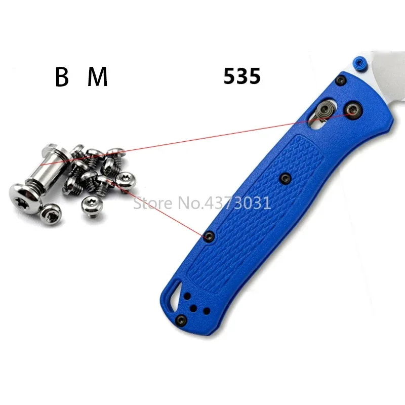 1 Full Set Titanium Alloy Knife Handle Screws for BenchMade Bugout 535 Direct Fit Spindle Custom Made DIY Make Repair Parts Tool