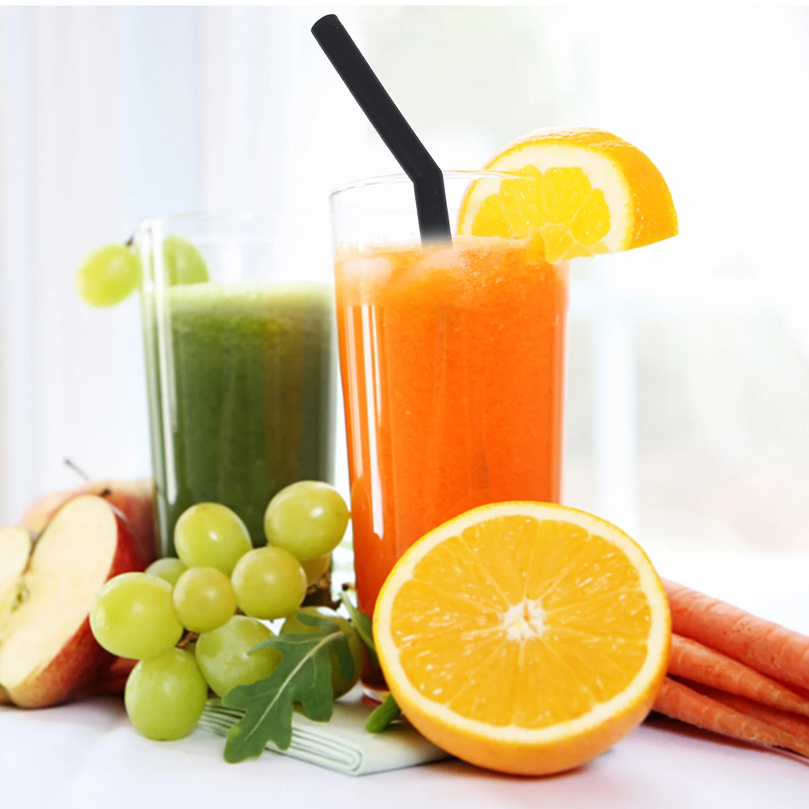 

16Pcs Folding Silicone Straws with Cleaning Brushes Portable Reusable Beverage Straws for Milk Tea Coffee Juice