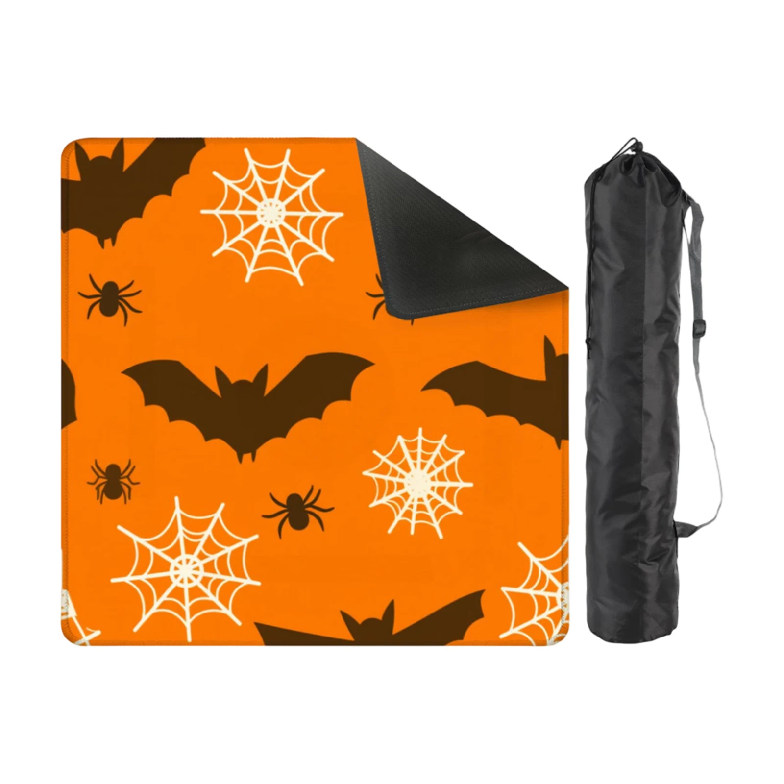 Halloween Pumpkin Ghost Elements Decorative Table Pad for Mahjong Party Home Table Placemat Foldable Durable Multipropose Mat