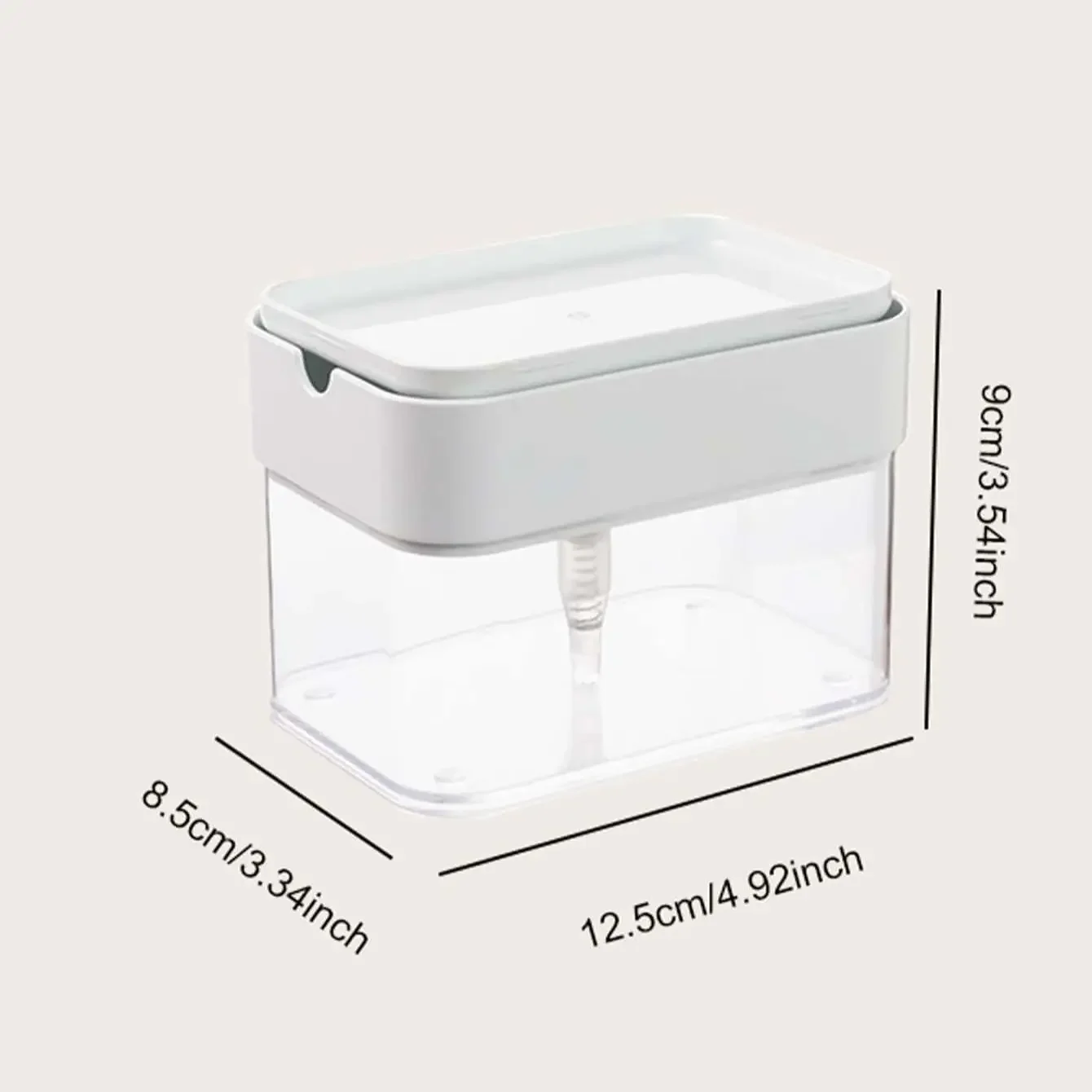 1 pc- Kitchen detergent press automatic liquid dispensing box, sponge wipe combination cleaning dishwashing tool