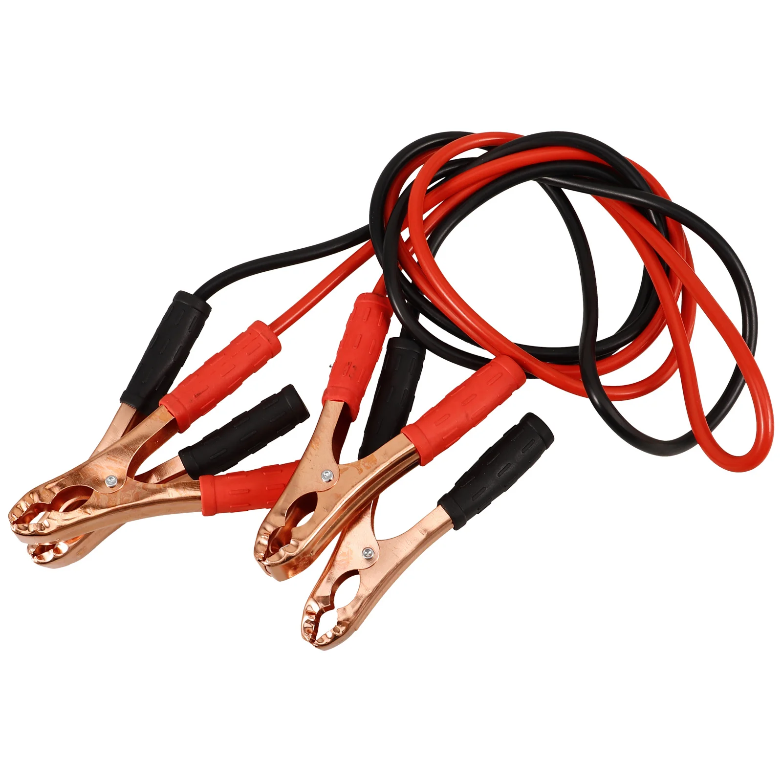 

2Pcs Automotive Jumper Cables Copper Rubber Stable Safe Quick Connect Car Electrical Device Portable Clips