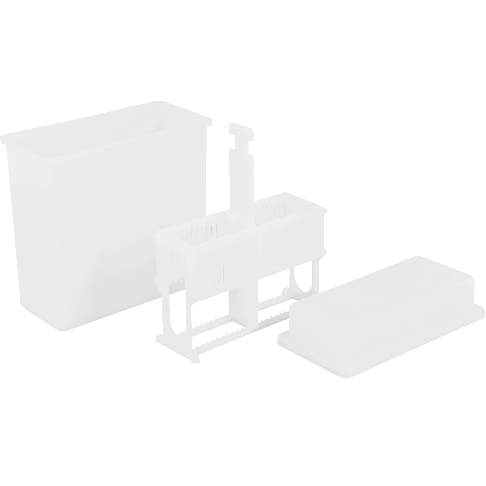 

Lab Stain Jars Dyeing Tank Stand Set Microscope Accessories Kit High Transparency White Plastic