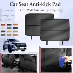 Car Rear Seat Back Cover For Landian DFSK E5 HEV 2023 2024 2025 2026 2027 Leather Storage Bag Kid Protector Pad Auto Accessories