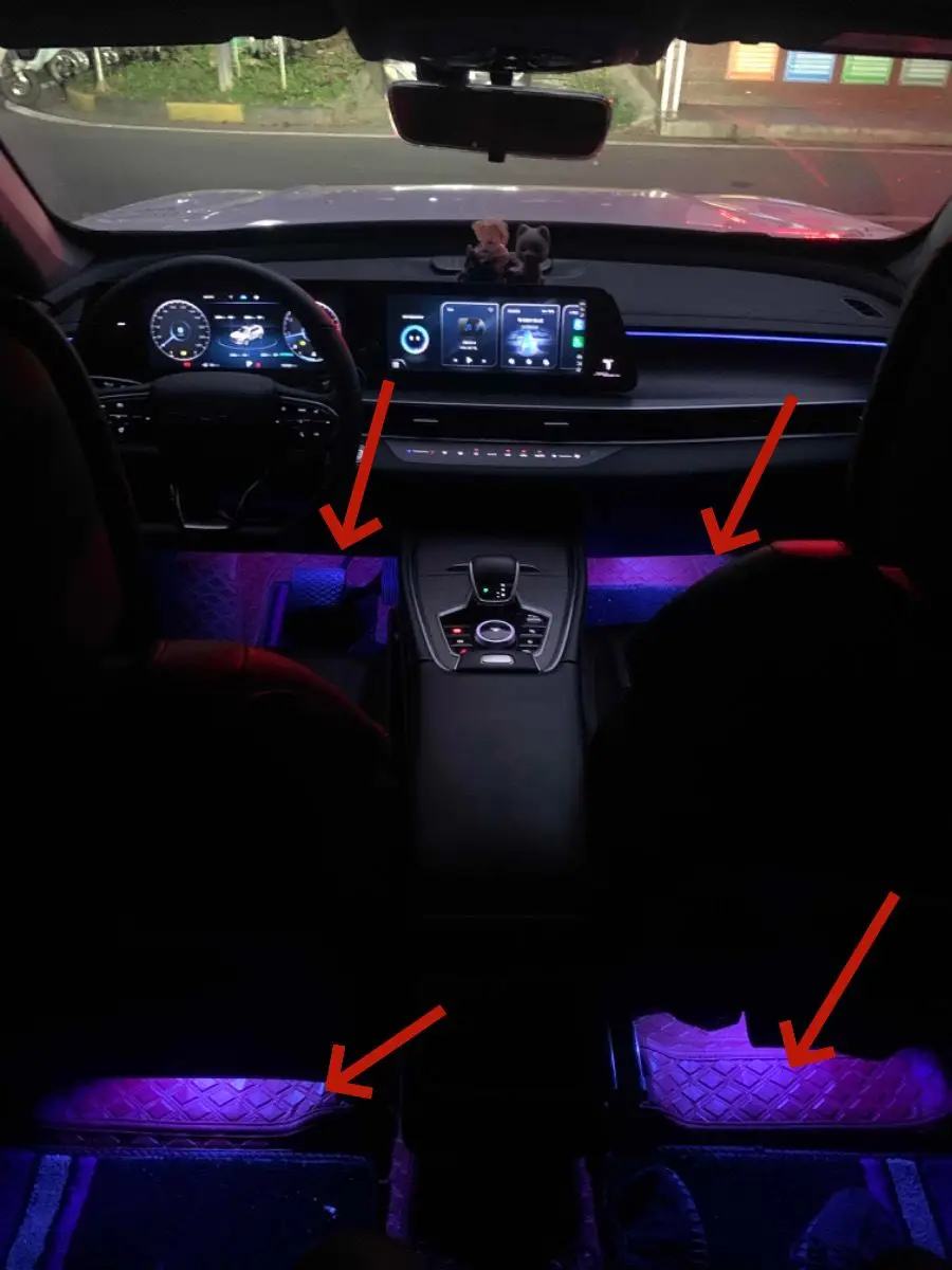 Bottom Light  Footwell lamp For Chery Tiggo 8 Pro Max 2021 2024 Interior Ambient Lighting for Modification Automobiles Parts